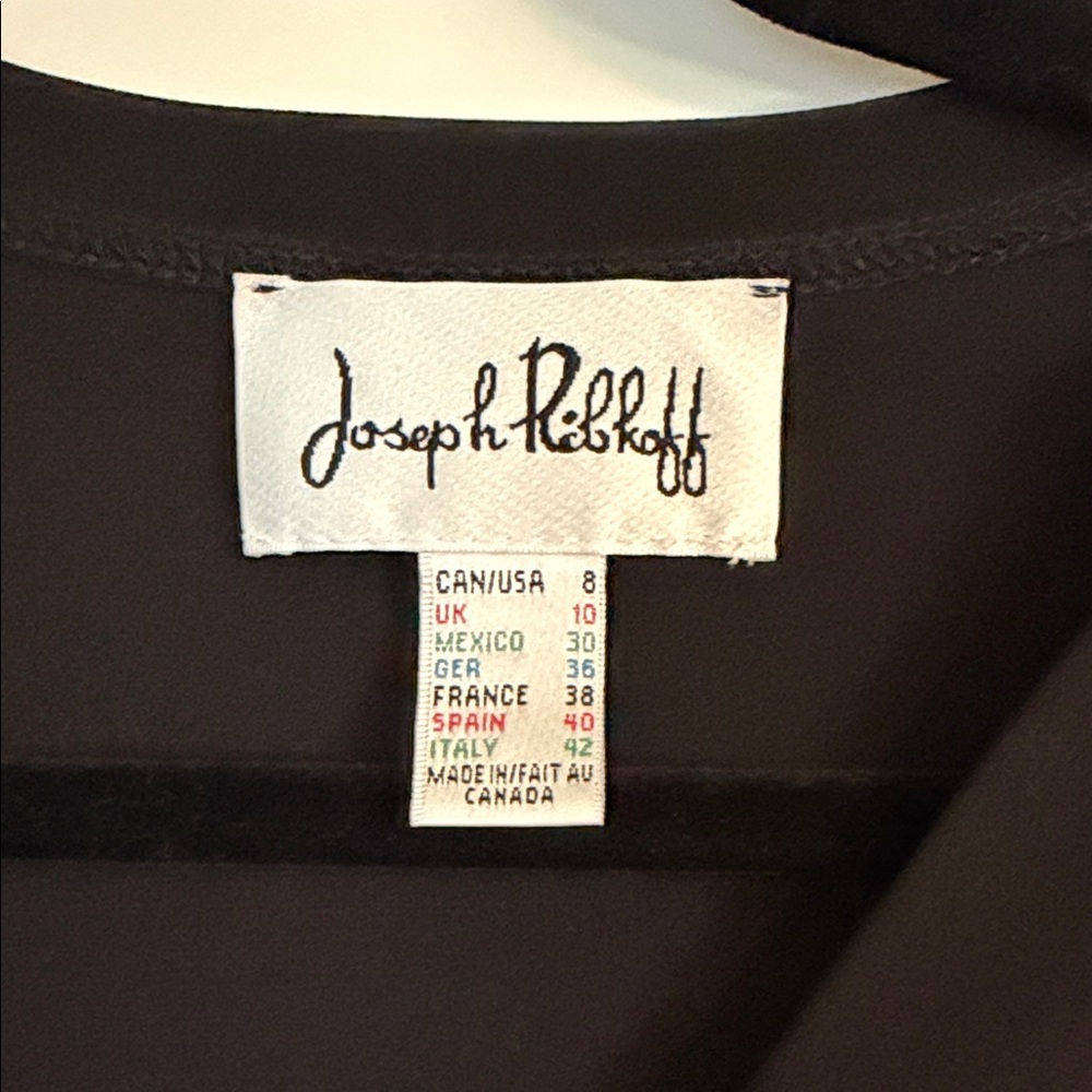 Joseph Ribkoff Black V-Neck Tunic - Picture 2 of 8